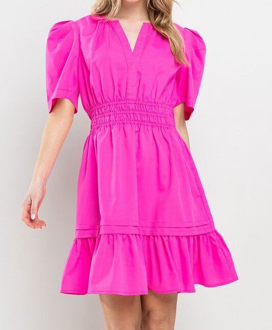 The Apple Dress: Bright Cap Sleeve Ruffle Dress - MomQueenBoutique
