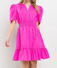 The Apple Dress: Bright Cap Sleeve Ruffle Dress - MomQueenBoutique