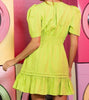 The Apple Dress: Bright Cap Sleeve Ruffle Dress - MomQueenBoutique