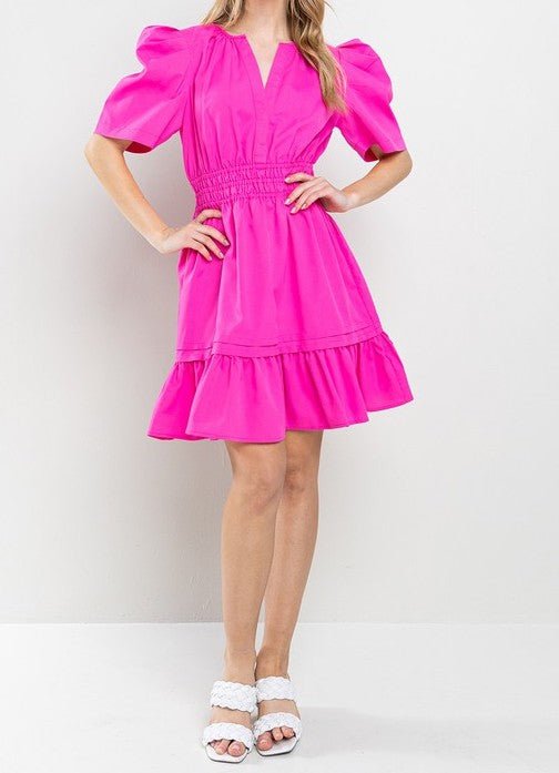 The Apple Dress: Bright Cap Sleeve Ruffle Dress - MomQueenBoutique