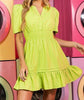 The Apple Dress: Bright Cap Sleeve Ruffle Dress - MomQueenBoutique