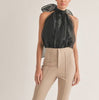 The Ashley Bodysuit: Organza Bow Tie Back Bodysuit - MomQueenBoutique