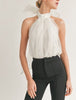 The Ashley Bodysuit: Organza Bow Tie Back Bodysuit - MomQueenBoutique