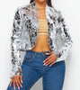 The Aurora Jacket: Silver Patchwork Jacket - MomQueenBoutique