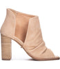 The Autumn Heels: Natural Slip On Open Toe Heel - MomQueenBoutique