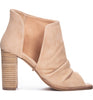 The Autumn Heels: Natural Slip On Open Toe Heel - MomQueenBoutique