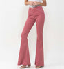 The Autumn Jeans: High Rise Burnt Red Flare Jeans - MomQueenBoutique