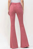 The Autumn Jeans: High Rise Burnt Red Flare Jeans - MomQueenBoutique