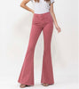 The Autumn Jeans: High Rise Burnt Red Flare Jeans - MomQueenBoutique