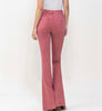 The Autumn Jeans: High Rise Burnt Red Flare Jeans - MomQueenBoutique