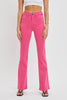 The Barbie Jeans: Mid Rise Pink Flare Jeans - MomQueenBoutique