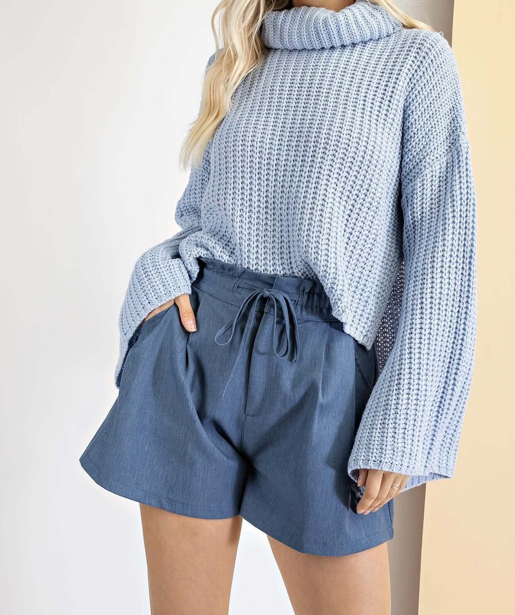 The Barbie Sweater: Turtle Neck Sweater W/ Slit at The Sides - MomQueenBoutique