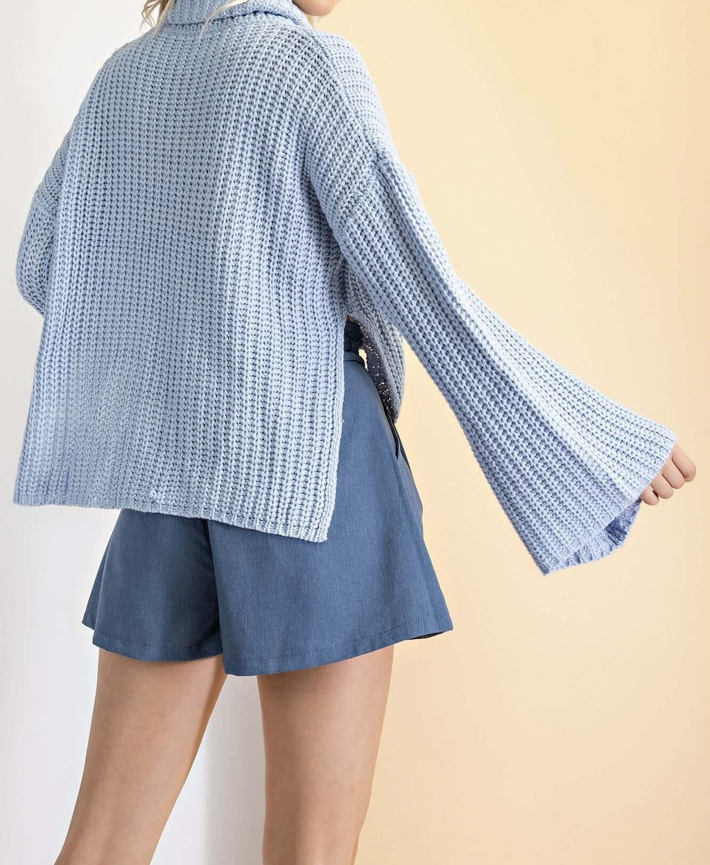 The Barbie Sweater: Turtle Neck Sweater W/ Slit at The Sides - MomQueenBoutique