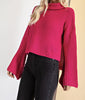 The Barbie Sweater: Turtle Neck Sweater W/ Slit at The Sides - MomQueenBoutique