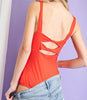 The Bella Bodysuit: Open Back Tank Top Bodysuit - MomQueenBoutique