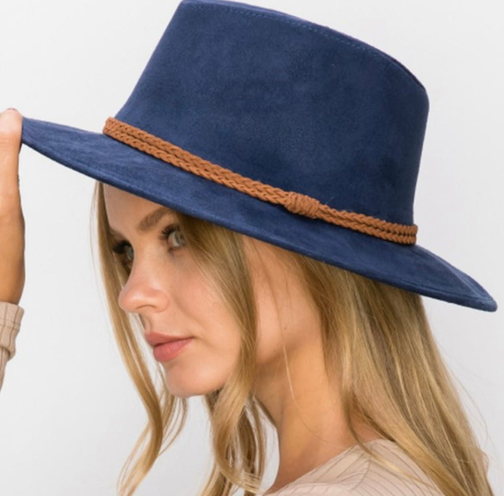 The Bella Ray Hat: Pink, Sage, Blue Felt Hat - MomQueenBoutique