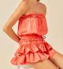 The Bethany Romper: Strapless Ruffled Romper - MomQueenBoutique