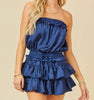 The Bethany Romper: Strapless Ruffled Romper - MomQueenBoutique