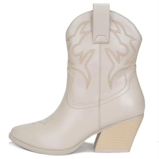 The Betsy Boots: White Short Boot - MomQueenBoutique