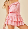 The Blaire Romper: Strapless Ruffled Romper - MomQueenBoutique