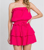 The Blaire Romper: Strapless Ruffled Romper - MomQueenBoutique