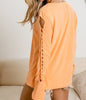 The Brandy Top: Terry Twisted Cut Out Sleeve Top With Thumbholes - MomQueenBoutique