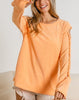 The Brandy Top: Terry Twisted Cut Out Sleeve Top With Thumbholes - MomQueenBoutique