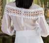 The Bree Bodysuit: Crochet Detailed Cut Out Blouse Bodysuit - MomQueenBoutique