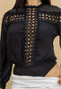 The Bree Bodysuit: Crochet Detailed Cut Out Blouse Bodysuit - MomQueenBoutique