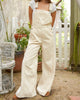 The Cammie Overalls: Cream Corduroy Overalls - MomQueenBoutique