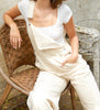 The Cammie Overalls: Cream Corduroy Overalls - MomQueenBoutique