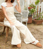 The Cammie Overalls: Cream Corduroy Overalls - MomQueenBoutique