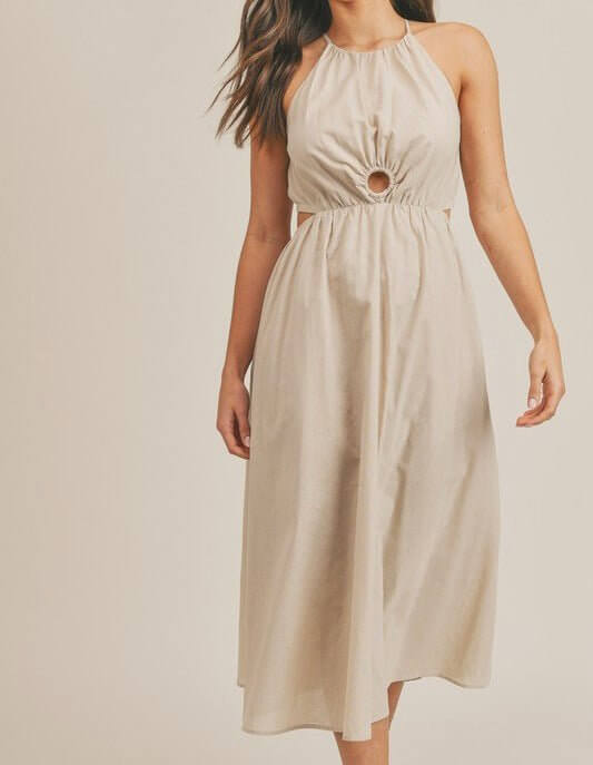 The Carly Dress: Cut Out Midi Dress - MomQueenBoutique