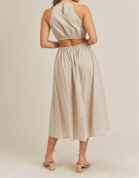 The Carly Dress: Cut Out Midi Dress - MomQueenBoutique