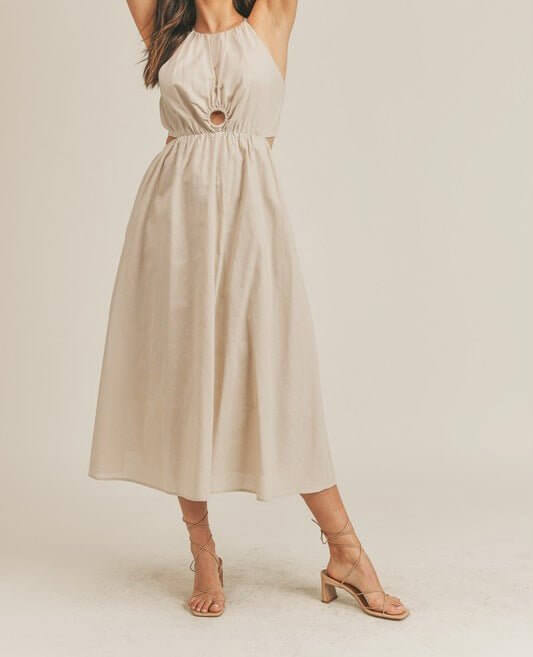 The Carly Dress: Cut Out Midi Dress - MomQueenBoutique