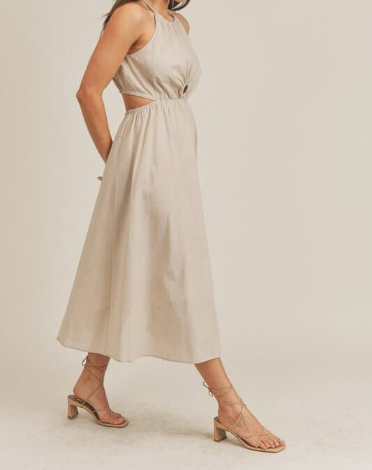 The Carly Dress: Cut Out Midi Dress - MomQueenBoutique