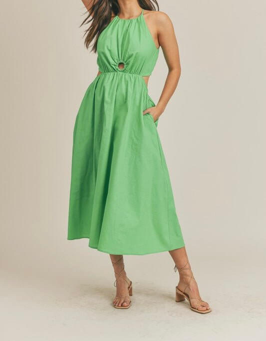 The Carly Dress: Cut Out Midi Dress - MomQueenBoutique