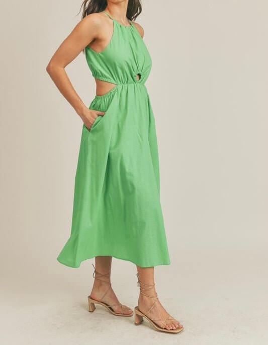 The Carly Dress: Cut Out Midi Dress - MomQueenBoutique