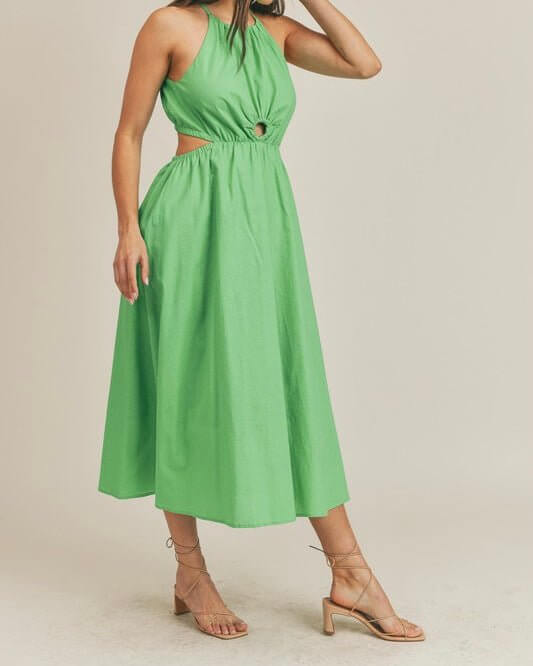 The Carly Dress: Cut Out Midi Dress - MomQueenBoutique