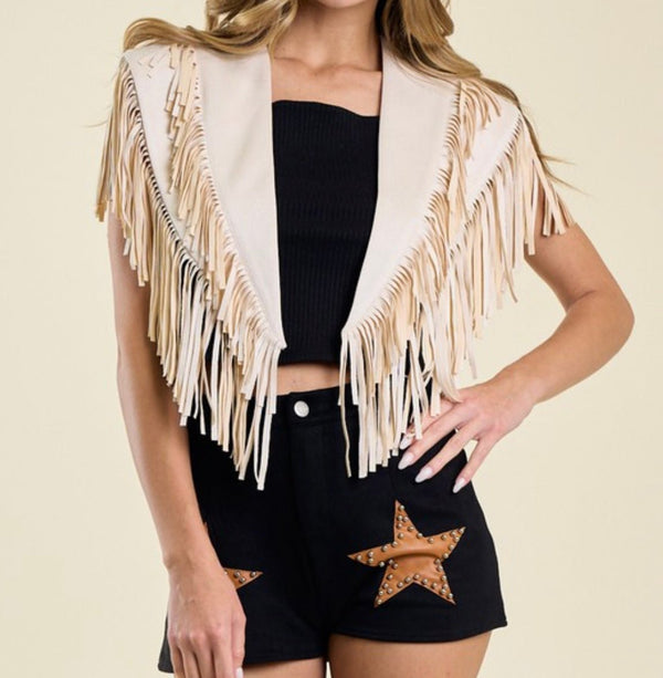 The Carrie Collar: Fringe Suede Collar - MomQueenBoutique