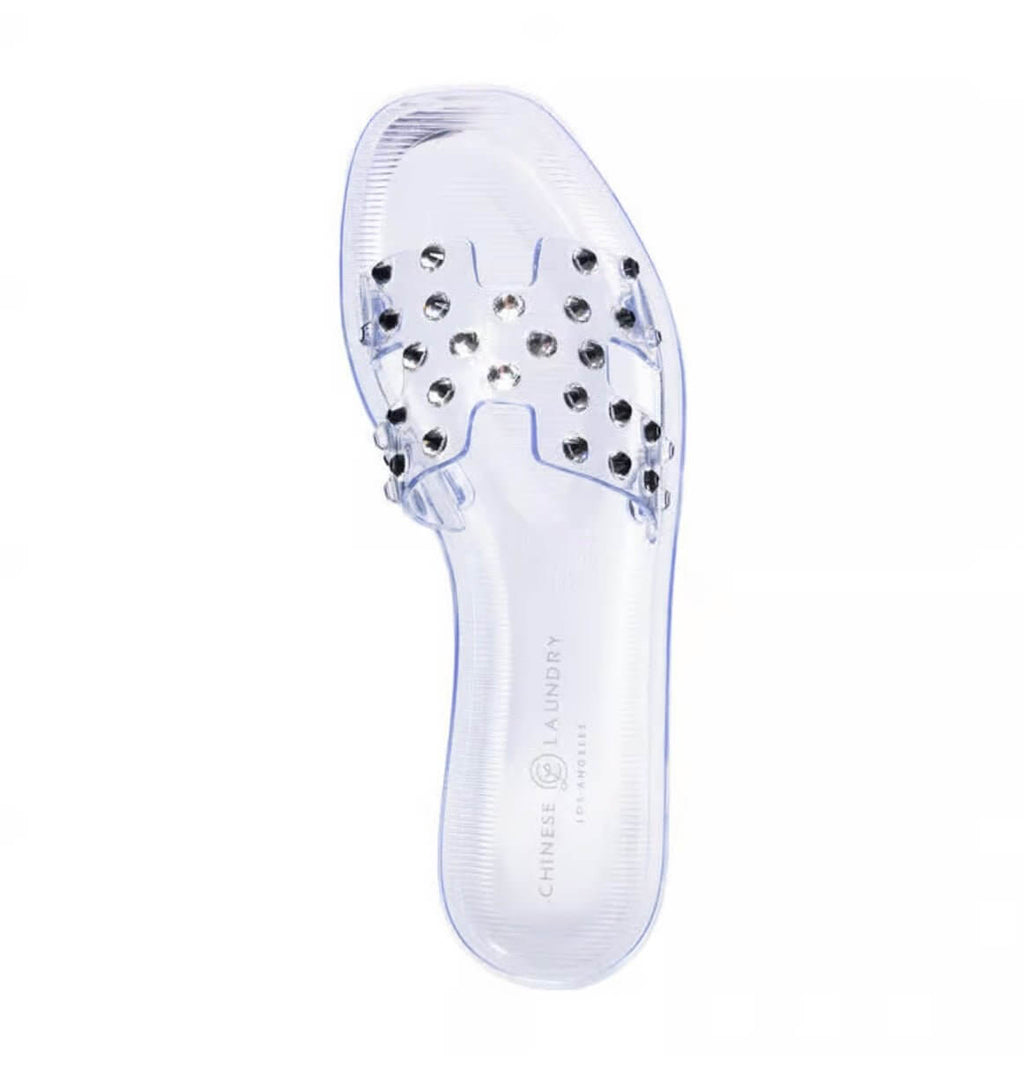 The Charli Slide- Clear Casual Bling Sandal - MomQueenBoutique