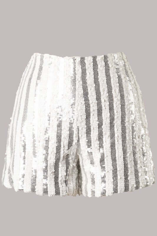 The Charlotte Shorts: Striped Sequins Shorts - MomQueenBoutique