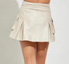 The Christy Skirt: Pleather Cargo Mini Skirts - MomQueenBoutique