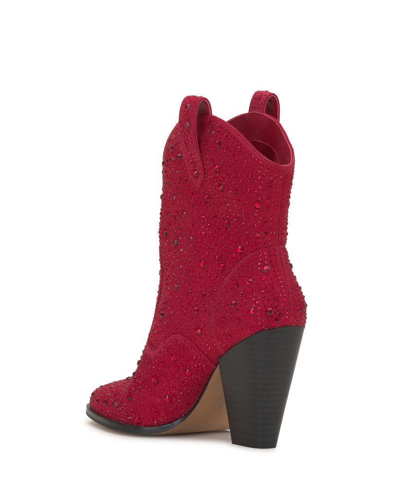 The Cissely Boots: Red Sequin Booties - MomQueenBoutique