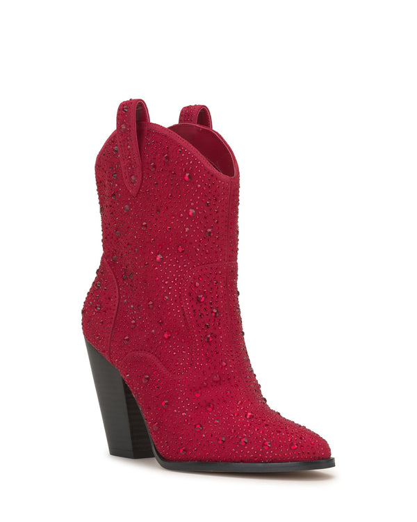 The Cissely Boots: Red Sequin Booties - MomQueenBoutique