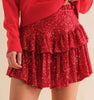 The CoCo Skort: Sequin Ruffle Skort - MomQueenBoutique