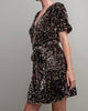 The Crystal Dress: Sequin Wrap Dress - MomQueenBoutique