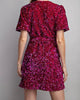 The Crystal Dress: Sequin Wrap Dress - MomQueenBoutique
