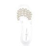 The Crystal Slides: Clear Crystal And Pearl Beaded Slides - MomQueenBoutique