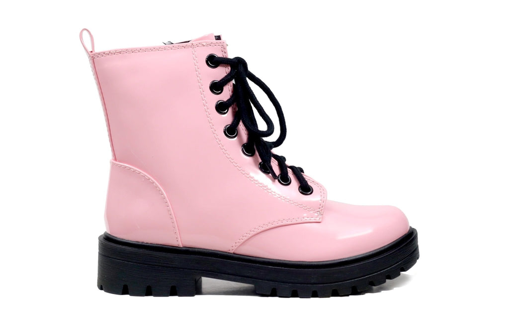 The Daily Dose Of Pink Boots: Patent Leather Pink Bootie - MomQueenBoutique